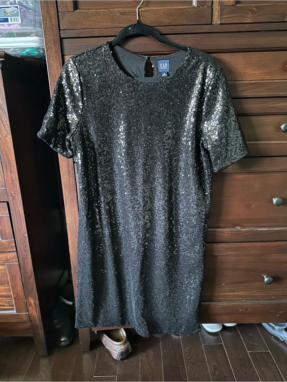 GAP Black Sequin Mini Dress